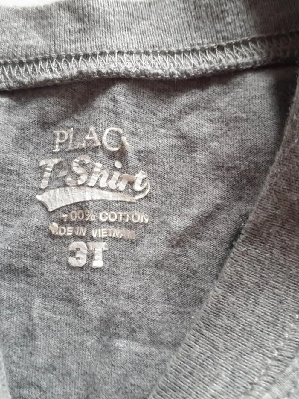 Children's Place Boys T-Shirt Football Gray Long Sleeve 3T